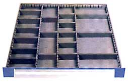 Partitions and Dividers in a Modular Drawer Cabinet