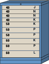 Counter High Modular Drawer Cabinet