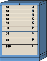 Counter High Modular Drawer Cabinet