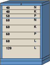 Counter High Modular Drawer Cabinet