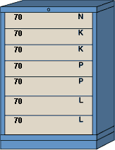 Counter High Modular Drawer Cabinet