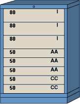 Counter High Modular Drawer Cabinet