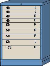 Counter High Modular Drawer Cabinet