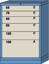 Counter High Modular Drawer Cabinet