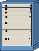 Counter High Modular Drawer Cabinet