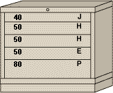 Desk High Modular Drawer Cabinet